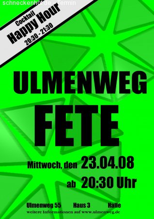 Ulmenwegfete Werbeplakat