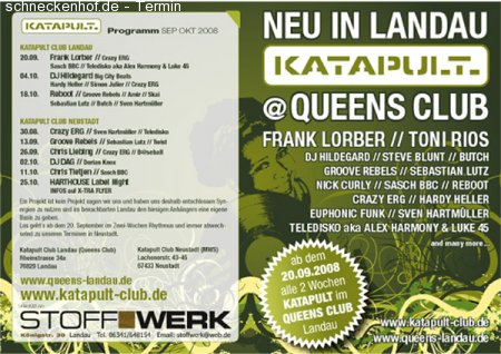 Katapult @ Queens Club Werbeplakat