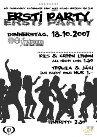 Ersti Party Werbeplakat