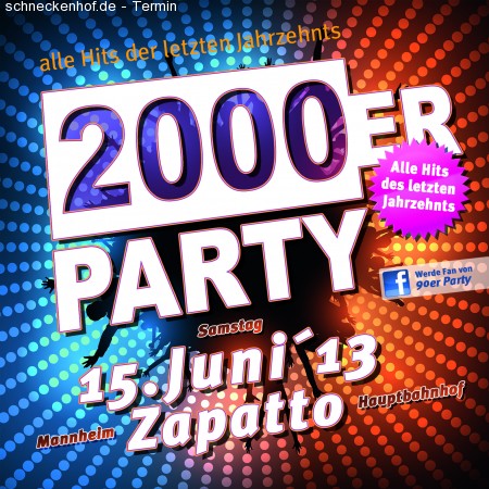 2000er Party Werbeplakat